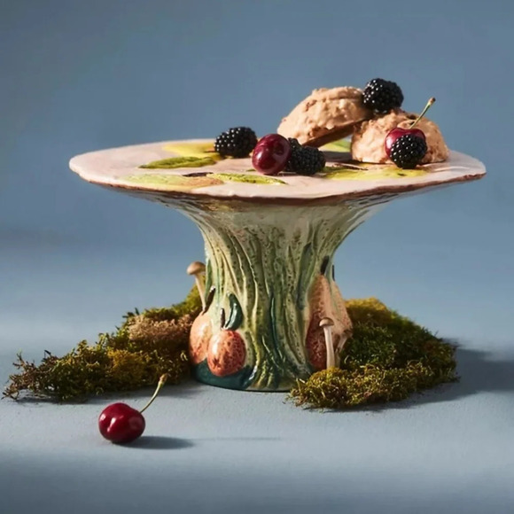 - NWT Anthropologie Nathalie Lete Autumnal Cake Stand - Picture 1 of 5